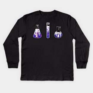 Galaxies in test tubes Kids Long Sleeve T-Shirt